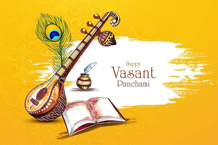 Basant Panchami drawing for kids