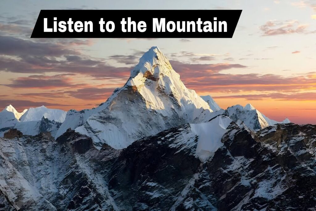 Listen to the Mountain Question Answer Class 8