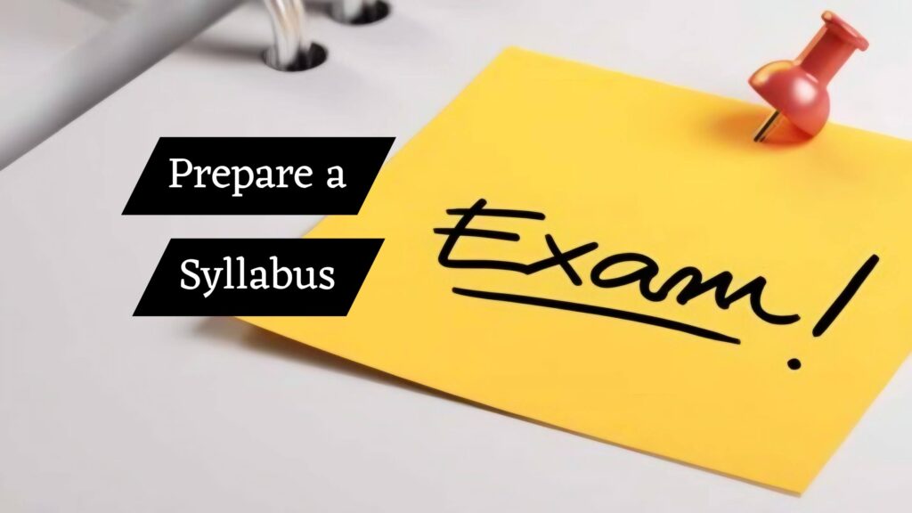 How to Prepare a Syllabus for an Exam ?